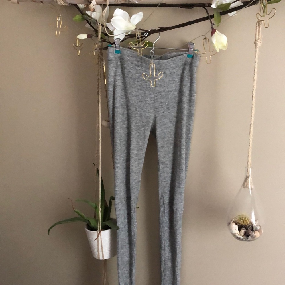 Free people grey thermal leggings